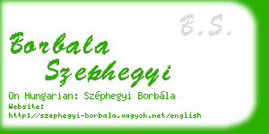 borbala szephegyi business card