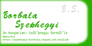 borbala szephegyi business card